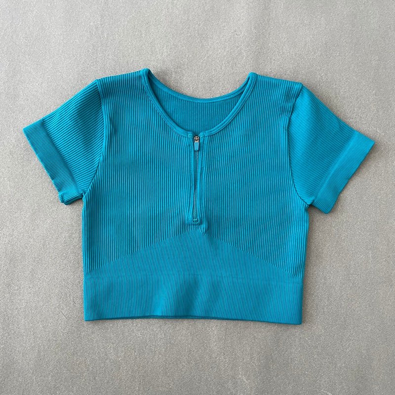 Fabulousfit Crop Top - Cutefit - Shirts & Short Sleeve Crop Top - 14:193#Peacock blue;5:100014064